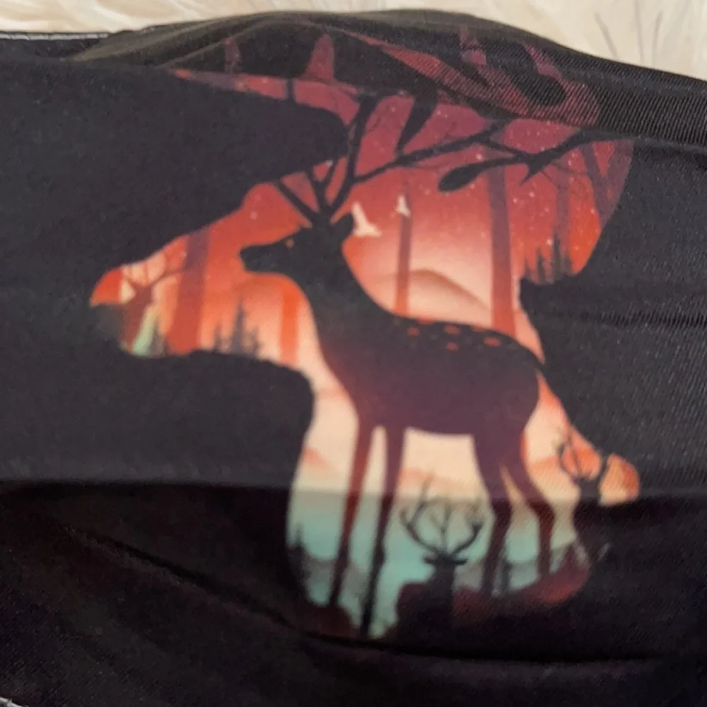 New Deer silhouette face mask